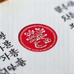 대한민국의 법률 문서를 상징하는 법적 서명과 도장 이미지